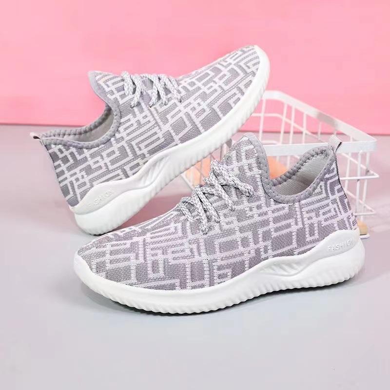 New Flying Woven Men's and Women's Sports Shoes Cloth Shoes Fashion Casual Shoes Thickened Soles Running Coconut Shoes