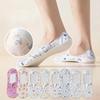 Anti-Slip Summer Ice Silk Socks Anti Odor Invisible Ice Silk Stockings for Casual & Sports