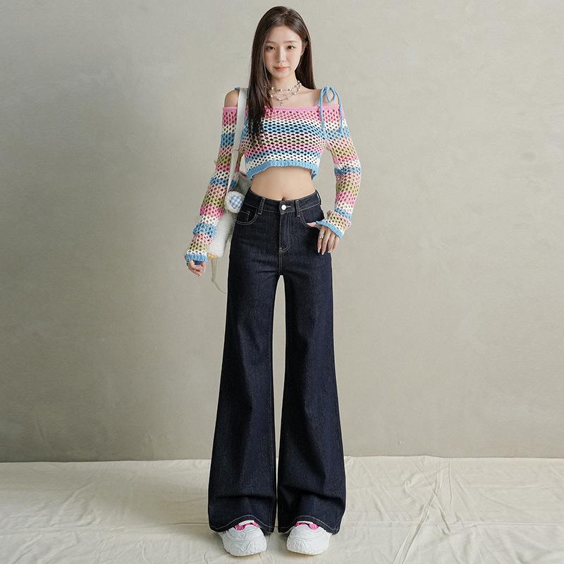 Spicy Girl Petite High-Waisted Micro-Flare Jeans - Spring 2026 Arrival: Loose, Slimming, Non-Clingy Women's Pants