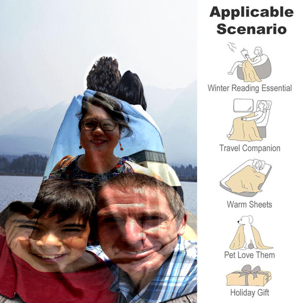 Customize Photo Personalized picture Blanket Lightweight Personalized Blanket Warmthful Decor Great for Living Room Sofa Livingroom Chair