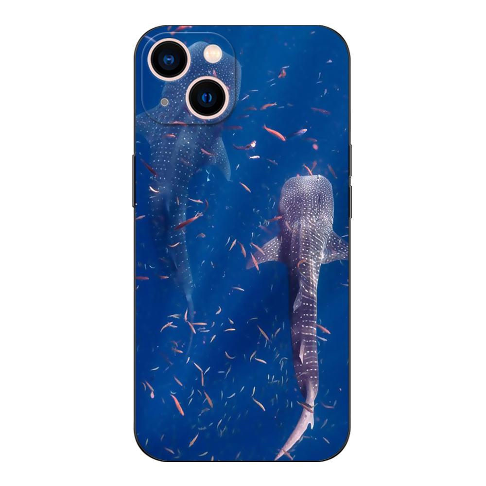 Black Tpu Case For Huawei Y9S Y6S Y8S Y5P Y7P Y8P Y7 Y5 Lite Prime 2018 Y6 2019 Cover Whale Shark