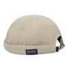 Clape Brimless Roll Retro Outdoor Men's Cap, Cotton, Style, Casual, Round, Slimming, Unisex, (C-HBH01-Beige)