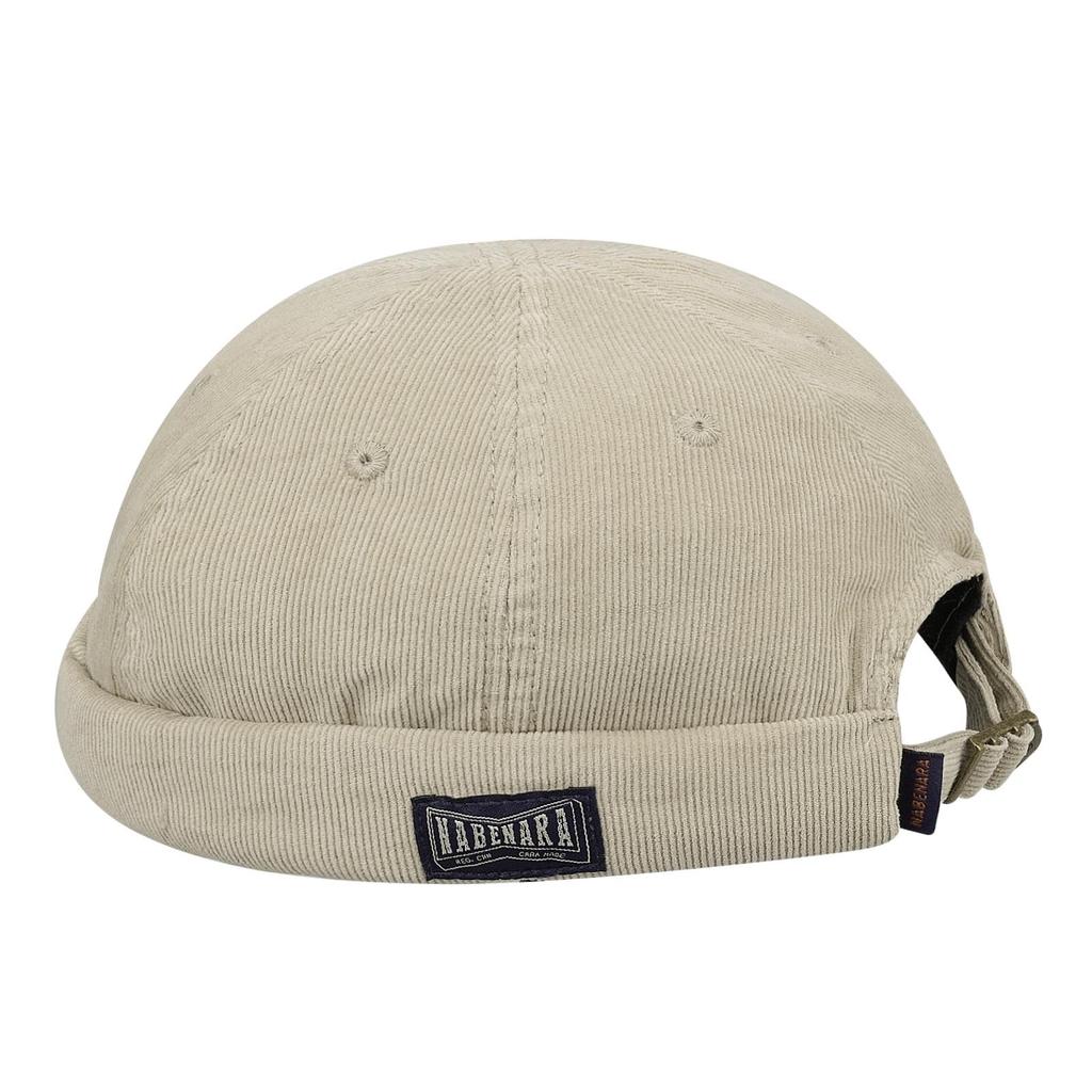 Clape Brimless Roll Retro Outdoor Men's Cap, Cotton, Style, Casual, Round, Slimming, Unisex, (C-HBH01-Beige)