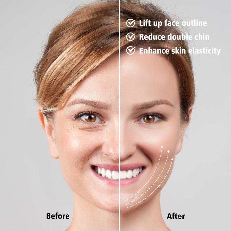 Hailicare V-Face Lifting Beauty Device EMS Face Slimming V-shaped Red/Blue Light Therapy Face Massager Double Chin Removal Tool
