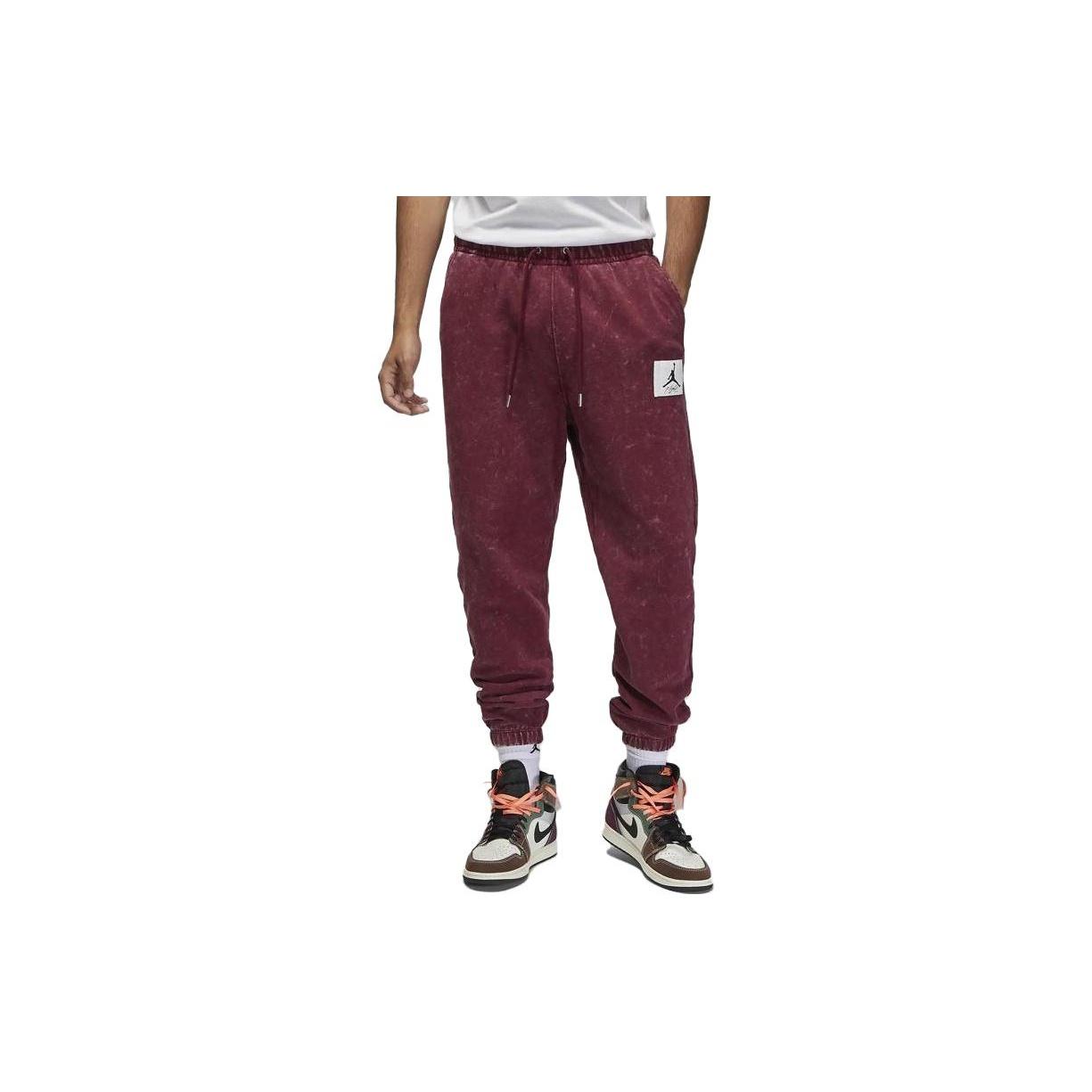 Air Jordan Flight Fleece Washed Trousers Cherrywood Red Men s DR3089-680 M