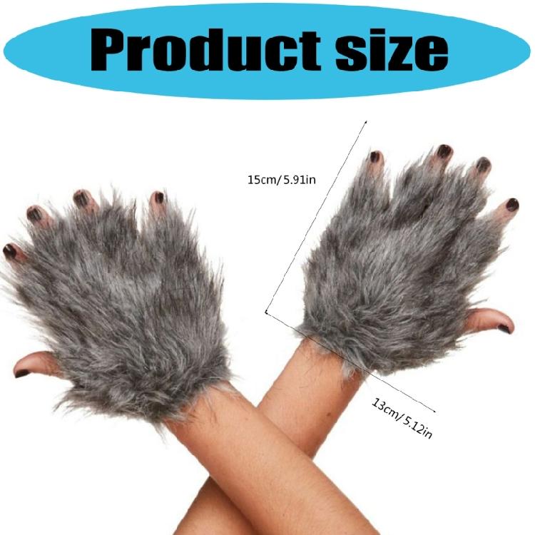 Cats Claw Gloves Fursuit Animal Wolf Foxes Paws Mittens Halloween Cosplay Costume Accessories Therians Gear Women Men