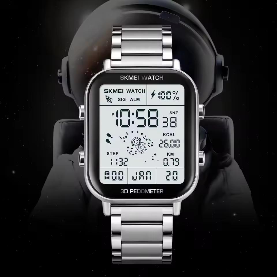 Skmei 1888 Trending 2026 New Arrival Sport Digital Watches Stainless Steel Reloj Para Hombre Men 3d Pedometer Wristwatch for Men