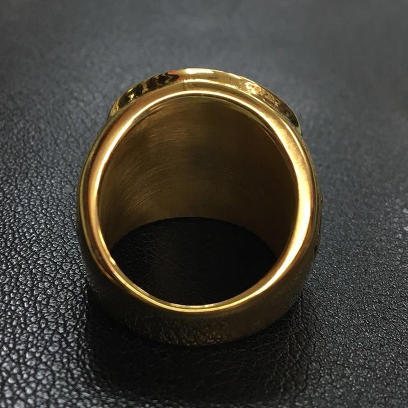 New Stainless Steel Ring CSPB Cross Gold Men's Stainless Steel Ring