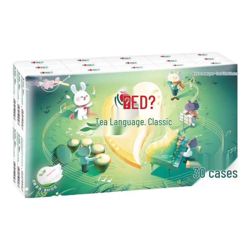 Mind Act Upon Mind Tea Talk Classic 4-Ply Pocket Tissues, Rabbit Print, 30 Packs