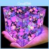 Handmade Assembly Mirror Tulip Flower Sea Rubik Cube Night Light Puzzle Toy Set For Brain Development