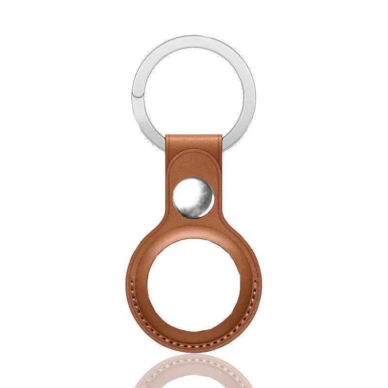 Leather Keychain Case for Apple AirTag - PU Protective Shell and Storage Belt