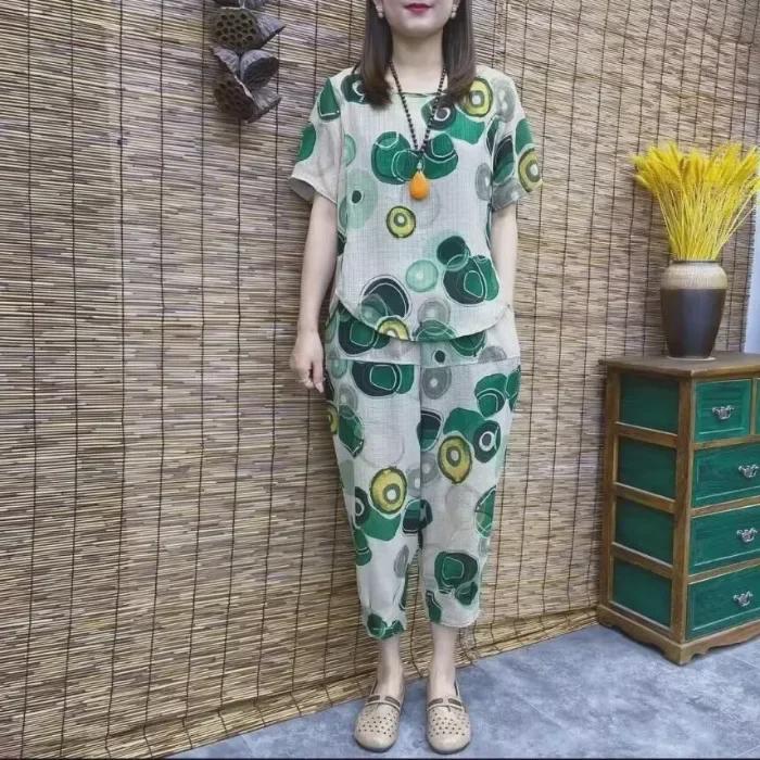Women's Fashionable Summer Suit for 60 To 70-Year-Olds - Stylish, Comfortable & Cool Mother's Outfit