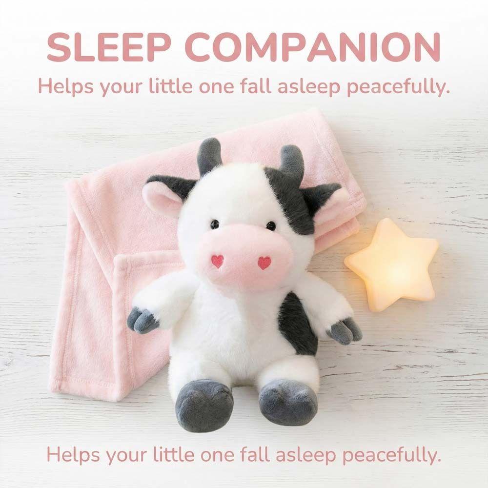 Fluffy Cow Stuffed Plush Doll Cartoon Cow Plush Toy Animals Cow Toys  Kids Toy