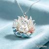 Traditional Cloisonné Enamel Pendant 3D Carved Chinese Style Necklace Charm Elegant Decor