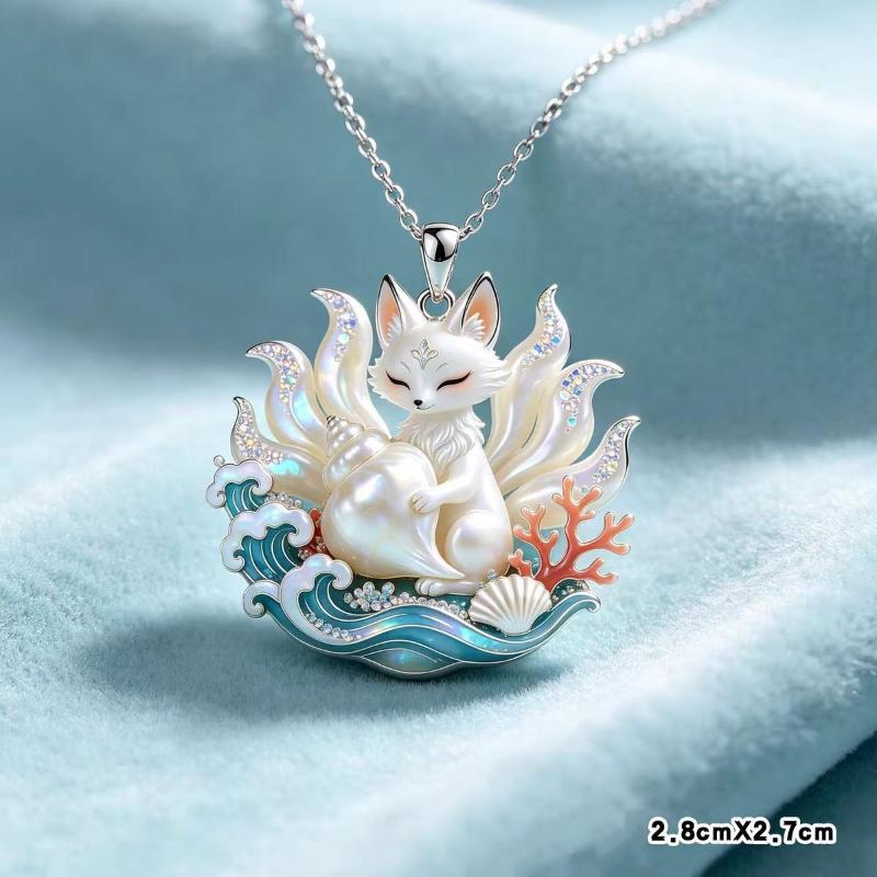 Traditional Cloisonné Enamel Pendant 3D Carved Chinese Style Necklace Charm Elegant Decor