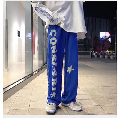 M-8XL Große Größe Neue Trendy Amerikanische High Street Ins Bedruckte Jogginghose Hip Hop Lose Beiläufige Sport Gerade Hose Für Männer