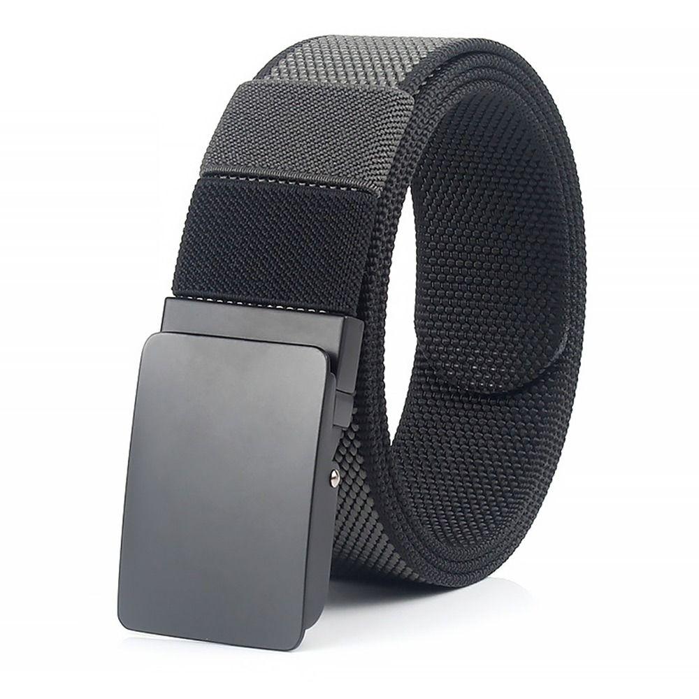 

Роскошный бренд Двусторонний нейлоновый ремень Деловой повседневный холщовый ремешок Мужской вращающаяся пряжка Пояс чёрный/серый