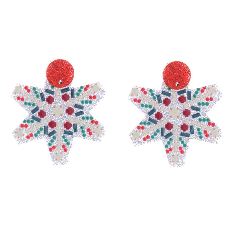 Cross-Border Christmas Reindeer & Tree Acrylic Earrings
