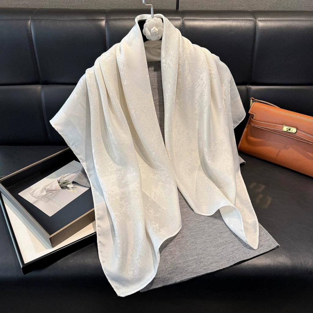 90x90cm New Spring/Summer Imitation Silk Square Shawl Scarf Flower Handkerchief Scarf Women Bandana Headscarves