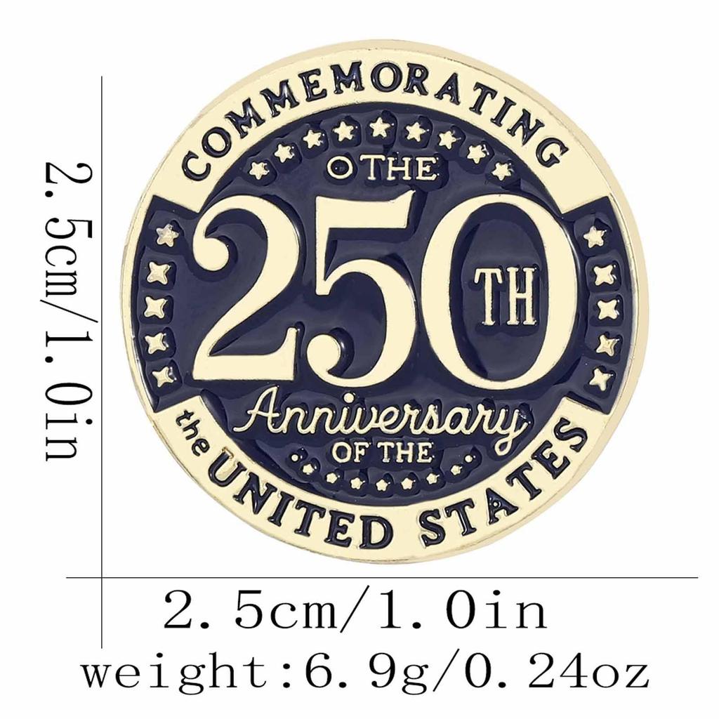 4x USA 250TH Anniversary Pins Commemorative Badges for Backpack Bag Hats