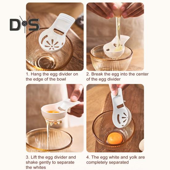 Egg Yolk Separator Food Grade Kitchen Gadget for Easy Egg White & Yolk Separation Baking Tool for Cakes Muffins