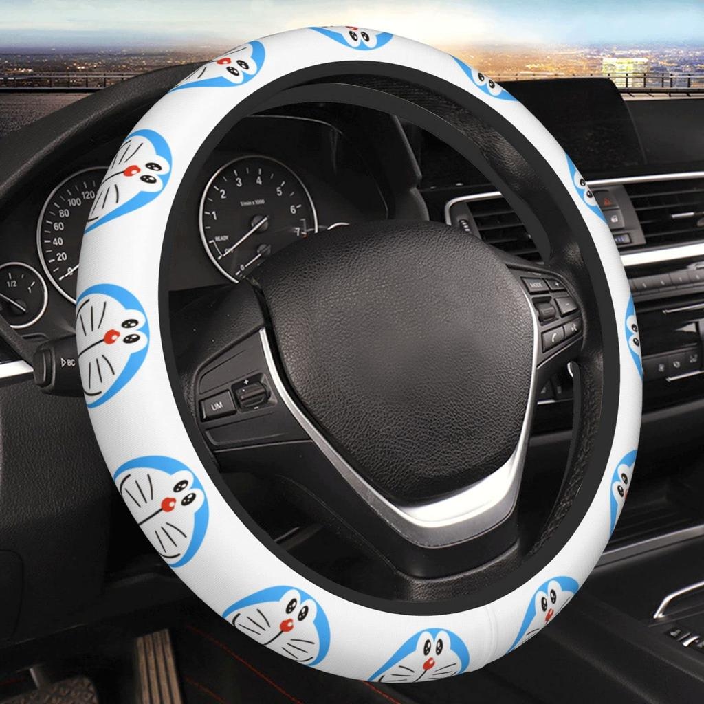 Doraemon Steering Wheel Cover for Cars, Stylish, Anti-Slip, Stain Prevention, Comfortable Touch, Accessories, Interior