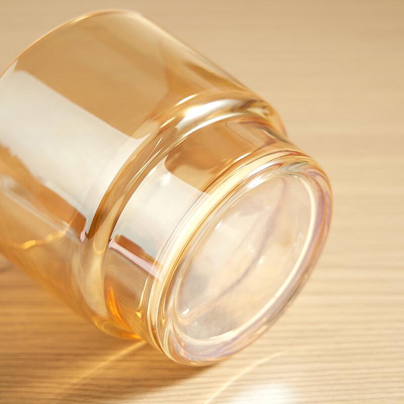 TingLe Heat-Resistant Bamboo Joint Glass Cup with Straw