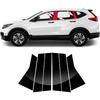 6pcs Black for Honda CRV(2017-2022) Car Window Center Pillar Stickers Car Window Trim Protect The Center Pillar Prevent Scratches Car Tuning