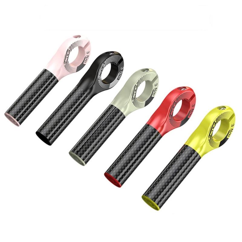 1 Pair Ergonomic Design 22.2mm Cyling Bike Mountain Bike Handlebar Grips Ends Carbon Fiber Handlebar Ends Bar Grips Ends