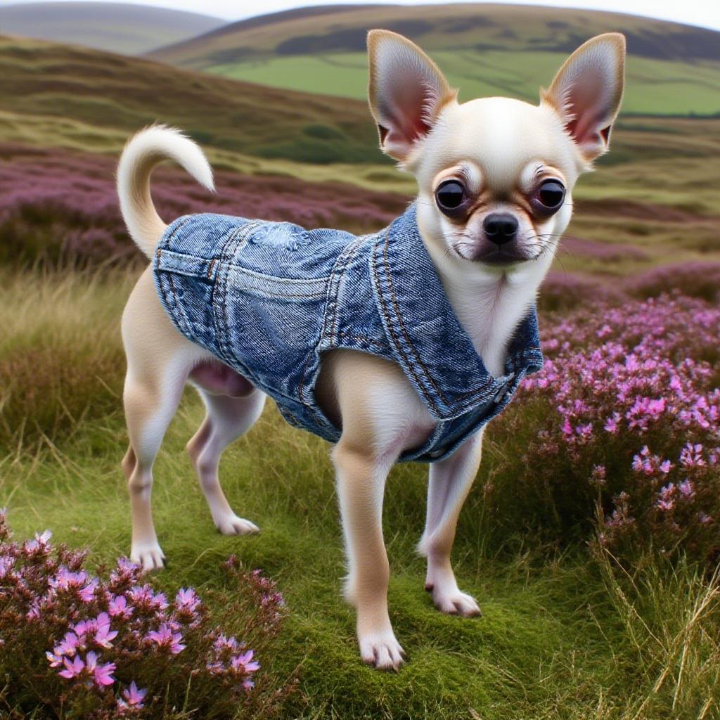 Giacca di Jeans per Cani Piccoli Medi Primavera Autunno Abbigliamento per Cani Classico Gilet con Revers in Jeans Chihuahua Yorkie Bulldog Abbigliamento per Animali Domestici