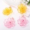 Sweet Fairy Transparent Texture Big Flower Imitation Pearl Earrings Fresh Pastoral Gentle Atmosphere Women's Models