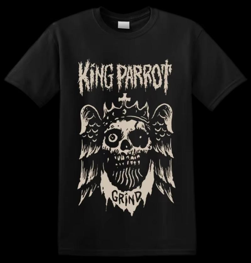 Suitable for casual daily wear KING PARROT a gift for male and female fans printed Grind Tshirt S
