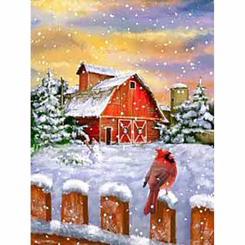 5D Diy Diamond Painting Snow Scene Diamond Embroidery Christmas Gift Landscape Mosaic Resin Home Decor Girl Hobby Full Drill