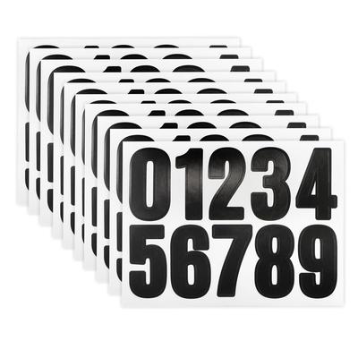 Number Stickers Large Approx. 20x40mm 10 Sheets [Black] Black Numbers