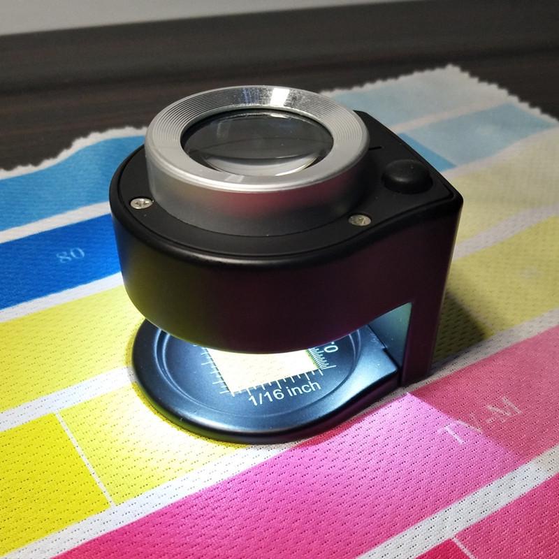 30x Textile Magnifier: High-Def Loupe with UV Light for Fabric Thread Count & Currency Check