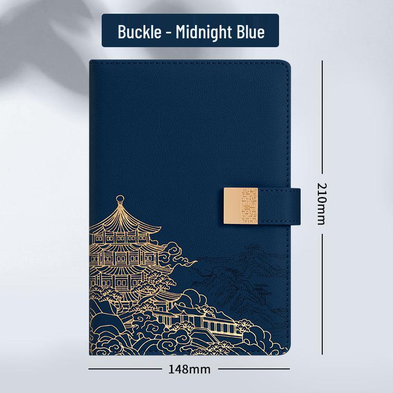 A5 Custom Business Notebook, Chinese National Style, Retro Sheepskin, Ideal for Meetings and Office Notes