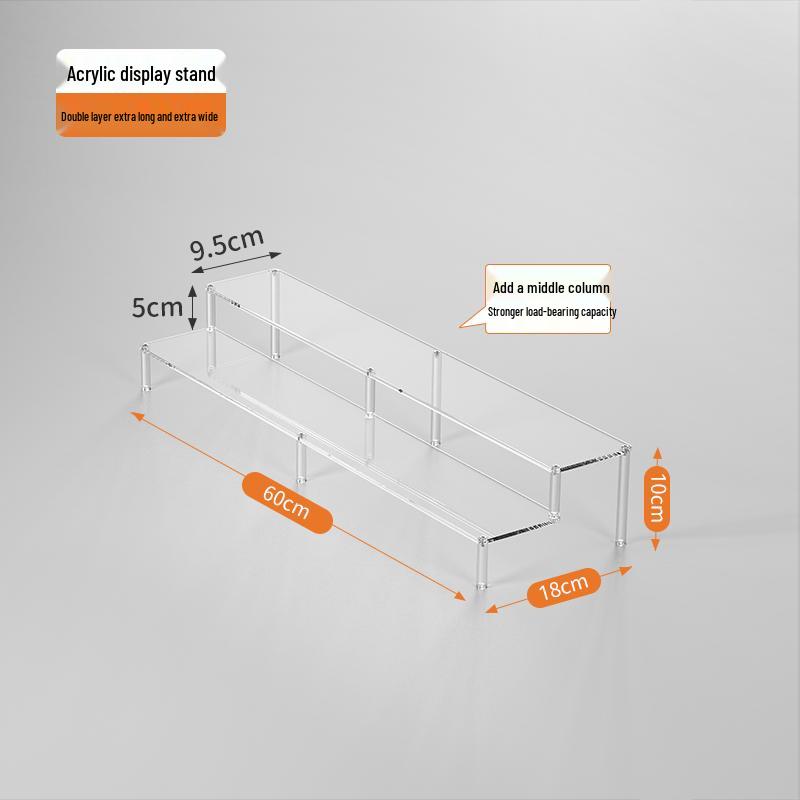 Acrylic Tiered Display Stand for Figurines and Blind Box Dolls - Transparent Home Organizer