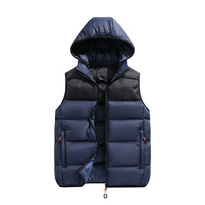 Cotton Vest Men's Fashion Autumn and Winter Large Size Thickened Outer Wear Vest Vest Vest Trend Casual Hooded Vest Jacket