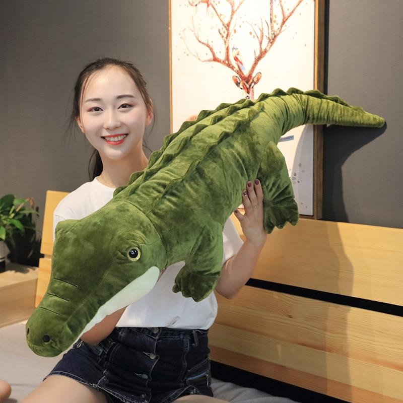 Doldurulmuş Hayvan Gerçek Hayat Timsah Peluş Oyuncak Simülasyon Timsah Bebekler Kawaii Yaratıcı Yastık Çocuklar İçin Noel Hediyeleri