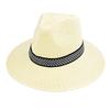 Summer Raffi Woven Straw Hat Retro Jazz Top Hat Men and Women Surfing Foldable Sun Protection Hat
