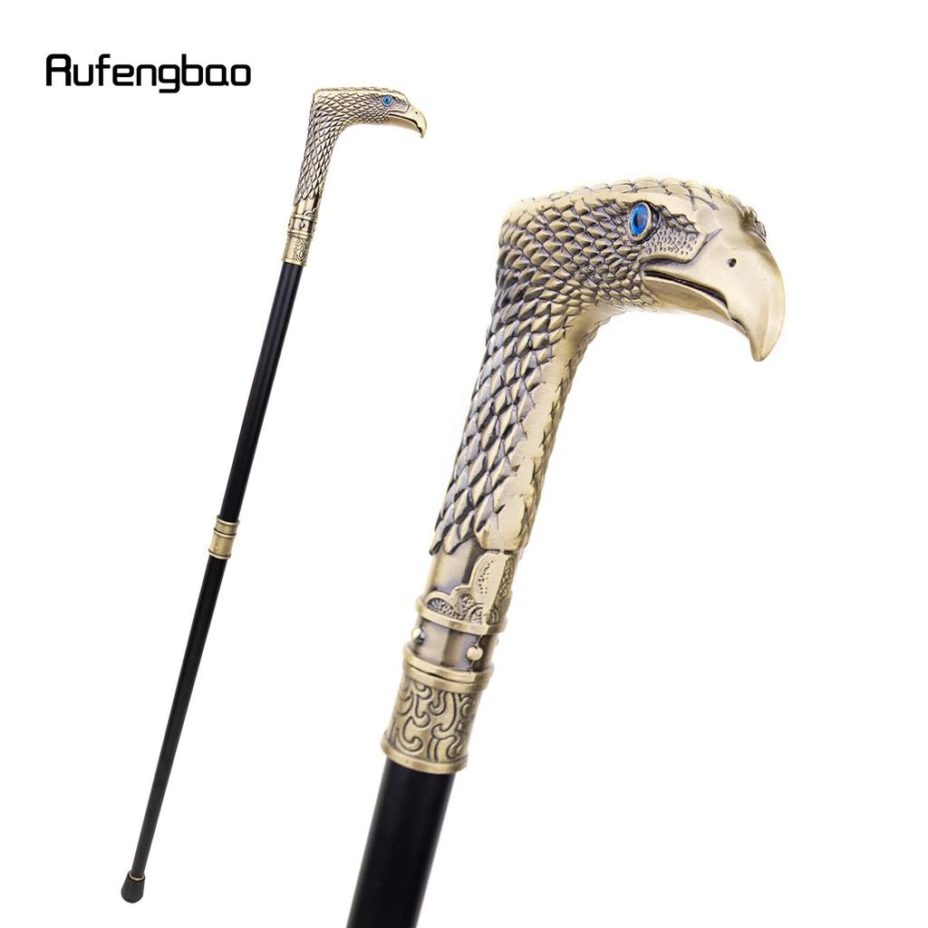 Bunter blauer Adler-Gehstock, modischer Gehstock, dekorativer Stock, Cospaly, Vintage-Party, modischer Gehstock, Crosier, 93 cm