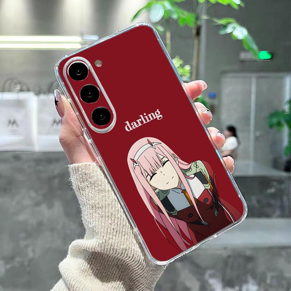 Zero Two Darling In The FranXX Anime Phone Case For Samsung S26 S25 S24 Ultra S23 Fe S22 S20 S21 Plus Plus 5G Fe Transparent Cov