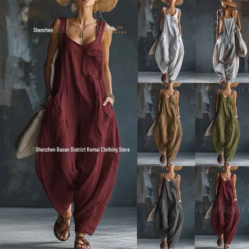 2026 Sommer Locker Lässig Träger Jumpsuit: Bequem und stilvoll für europäische und amerikanische Trends
