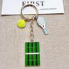 Mini-Schlüsselanhänger Tennis-Partygeschenke Tennisball-Schlüsselring Tennis-Taschen-Anhänger Sport-Schlüsselanhänger Für Jungen Mädchen Schul-Karneval Belohnung