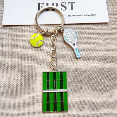 Mini Keychain Tennis Party Favors Tennis Ball Key Ring Tennis Bag Pendant Sports Keychain For Boys Girls School Carnival Reward
