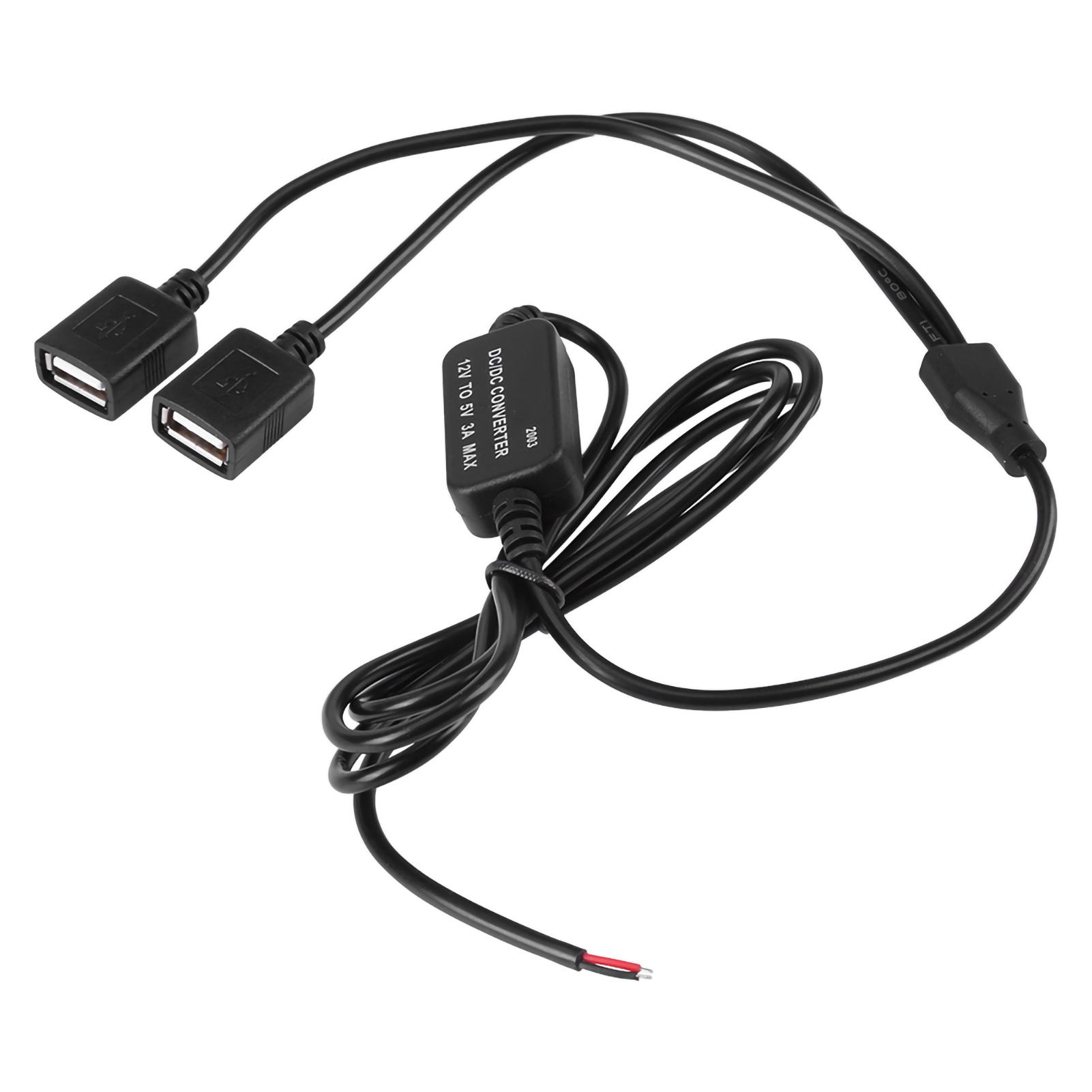 

DC DC 12V to 5V 3A Double USB Converter Voltage Step Down Regulator for Car GPS Smartphone