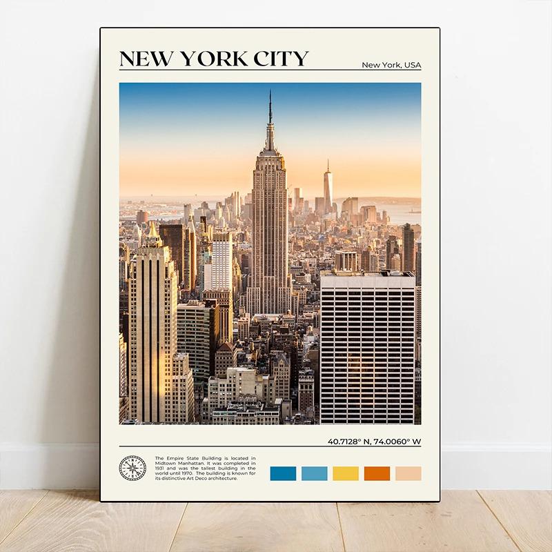 New York Reise Landschaft Poster Catskill Mountains Central Park Hudson Valley Leinwandgemälde Wandkunst Bild Büro Heimdekor
