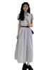 (original Practice + Belt) French Temperament Shirt Long Skirt New Women's Summer Feeling Is Popular This Year