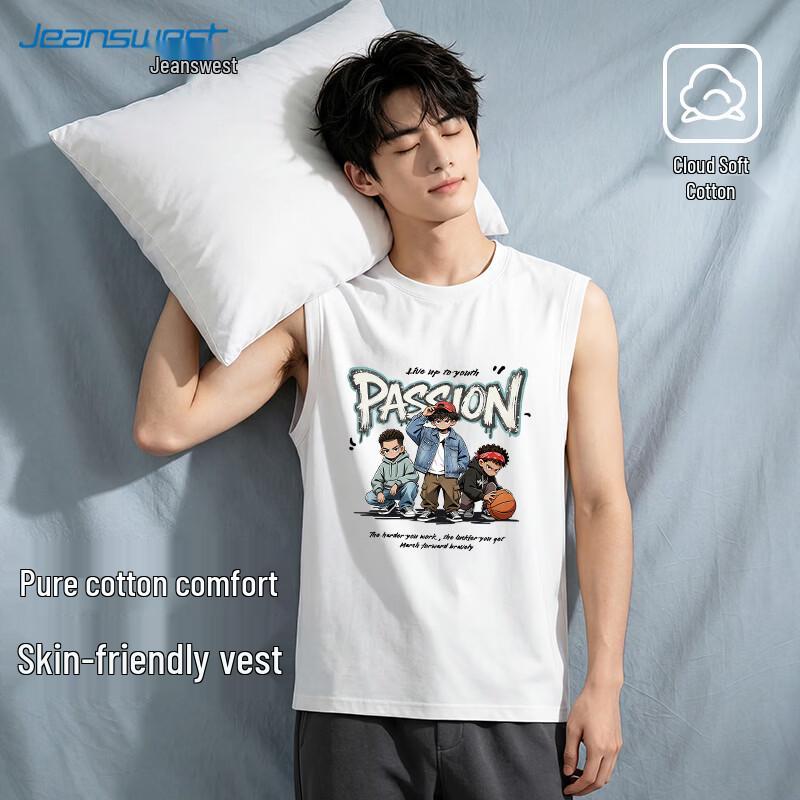 Jeanswest Men s Summer Cotton Graphic Vest XL