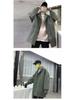 Men's Trendy Mid-Length Wool Coat - Loose Fit, High-End Single-Breasted for Autumn & Winter